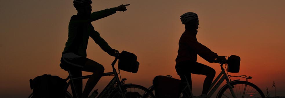 Coucher de soleil dans le delta du Pô