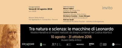 Inaugurazione mostra Tra natura e scienza. Le macchine di Leonardo da Vinci al Museo Delta Antico di Comacchio
